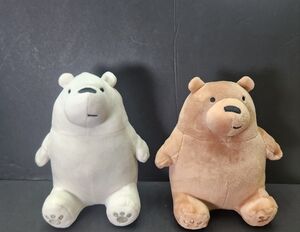 Charming Plush Bear Duo - Cream and Tan